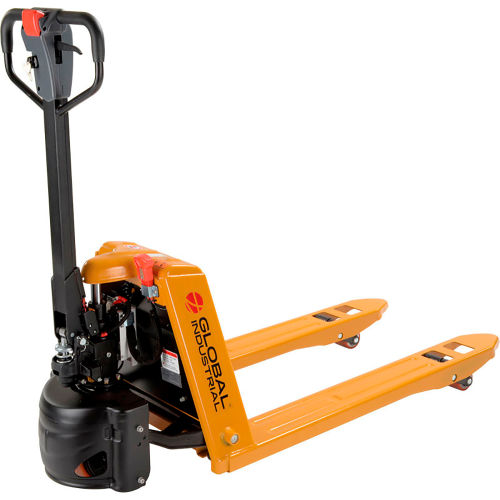 Global Industrial™ Semi-Electric Pallet Jack Truck, 3300 Lb. Capacity