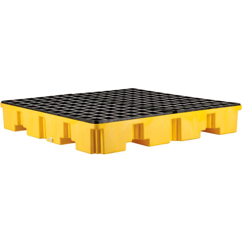 Global Industrial™ 4 Drum Low Profile Spill Containment Pallet with Drain