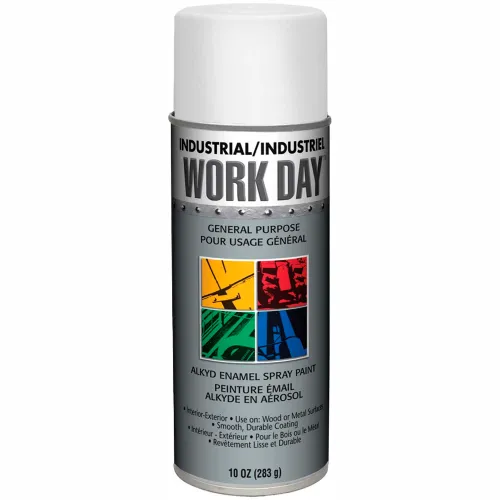 Krylon Industrial Work Day Enamel Paint Gloss White - A04401007 - Pkg Qty 12