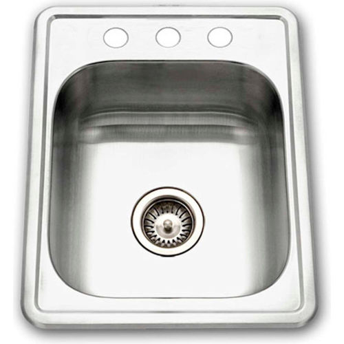 Houzer A1722-7BS-1 ADA Drop In Stainless Steel 3-Hole Bar/Prep Sink