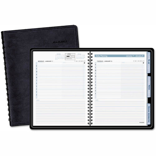 AT-A-GLANCE® The Action Planner Daily Appointment Book, 6 7/8 x 8 3/4, Black, 2016
