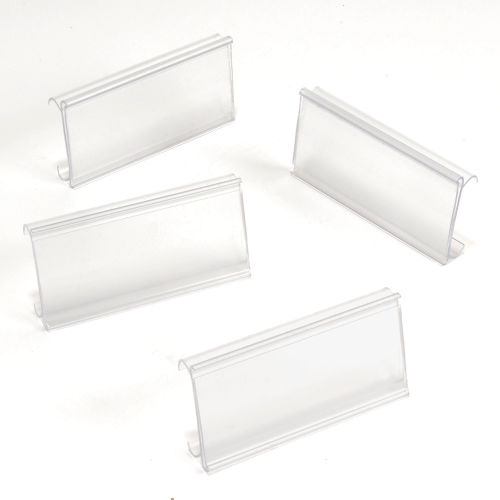 Aigner WR-1253, Clear Label Holder for Wire Shelf 1-1/4"H x 3"W with Paper Insert  (25 Pc)