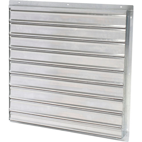 Galvanized Frame Wall Exhaust Shutter with Aluminum Blades Rear Flange ...