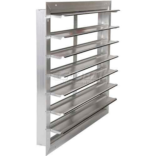 Aluminum Wall Exhaust Shutter, Front Flange 36" - EASR-MF 36 SP