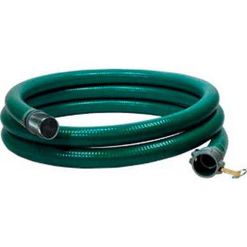 2&quot; x 20' EPDM Rubber Suction Hose Assembly Coupled w/ Plated Steel King Nipple
