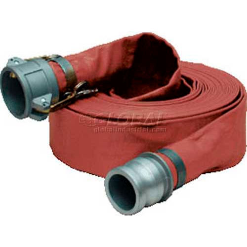 4" x 50' Medium Duty PVC Discharge Hose Coupled w/ C x E Aluminum Cam & Groove Fittings