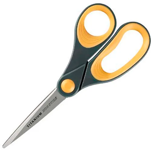 Westcott 15397 8 Straight Titanium Bonded Non-Stick Scissors, Grey/Yellow  1ct