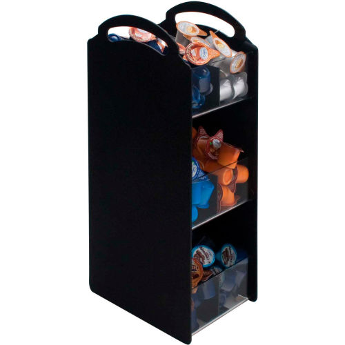 Vertiflex VFCT-18 - Compact Condiment Organizer, 3 Shelves, 6 Compartments, Black