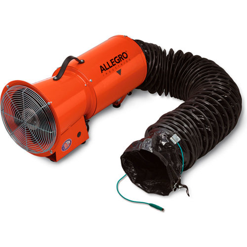 Allegro Industries® Axial Explosion Proof Blower W/ 15' Ducting, 890