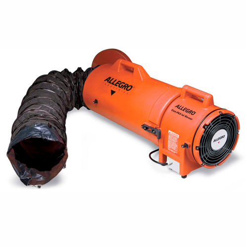 Allegro Industries&#174; COM-PAX-IAL Explosion Proof Blower W/ 25' Ducting, 900 CFM, 1/3 HP