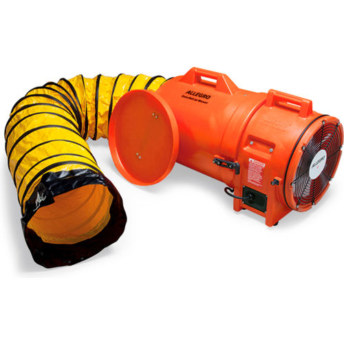 Allegro Industries® Axial Plastic Blower W/ 15' Ducting, 1330 CFM, 1/4 HP