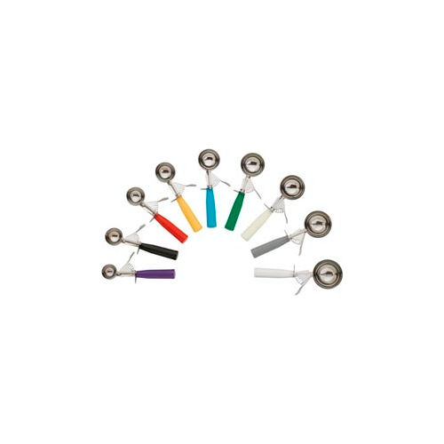 Ice Cream/Food Disher, Size 6 (4-2/3 Oz.), Thumb Press, White, Stainless Steel, Nsf (12 Pieces/Unit)
