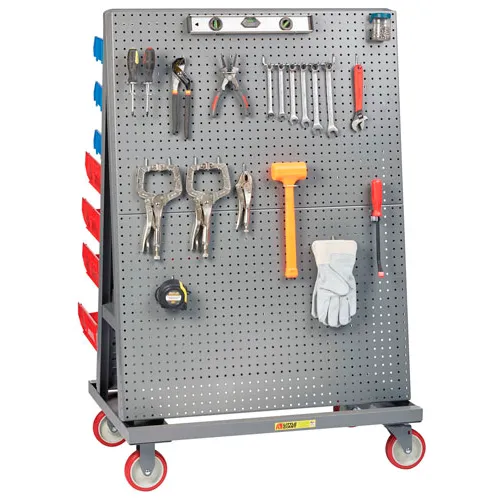 Little Giant® Mobile A-Frame - Lean Tool Cart, Pegboard/Louvered Panels ...