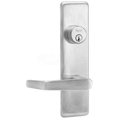 Yale® Exit Device Lever Trim, Locking, Less Core, Grade 1, AU Handle