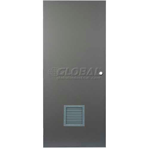 CECO Hollow Steel Security Door 36"W X 80"H, 12"W X 12"H Louver