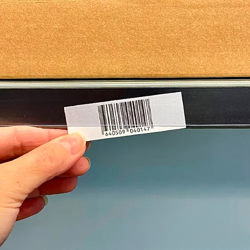 Aigner Slip Strip™ Self Adhesive Label Holder Strip, 48"L x 2"H, Clear