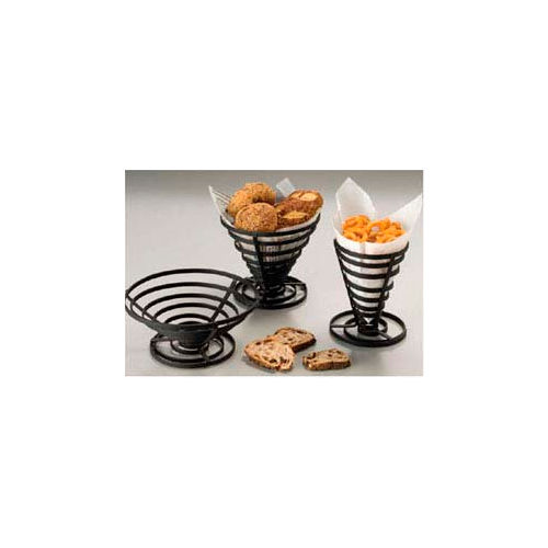 American Metalcraft FCD3 - French Fry Basket, 8-1/2&quot; Dia. x 3-1/4&quot;H, Flat, Coil, Black