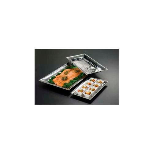 American Metalcraft HMRT1019 Stainless Steel, Hammered Tray, Rectangular, Medium