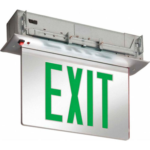 Lithonia Lighting EDGR 1 G EL M4 - LED Edge-Lit Exit Sign Green