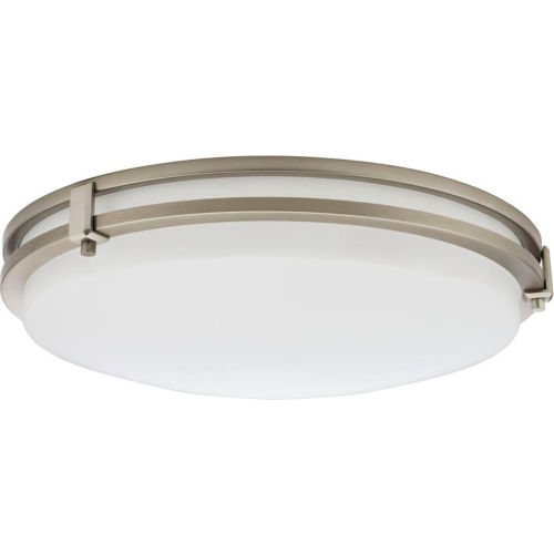 Lithonia Lighting FMSATL 13 14830 BN M4, LED Saturn Flush Mount, 13" Round, Nickel, 3000 CCT