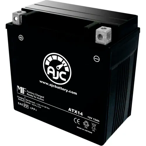 AJC Battery BMW K1300S 1300CC Motorcycle Battery (2009-2014), 12 Amps, 12V,  B Terminals