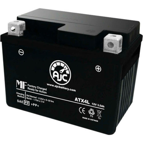 AJC® Battery ATX4L Powersports Battery, 3.5 Amps, 12V, B Terminals