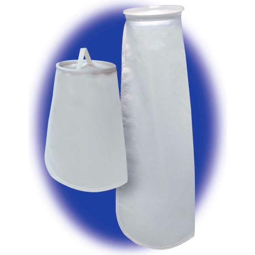 Sewn Liquid Bag Filter, Polyester Multifilament, 12&quot; X 18&quot;, 150 Micron, Draw String -Pkg  50 - Pkg Qty 50
