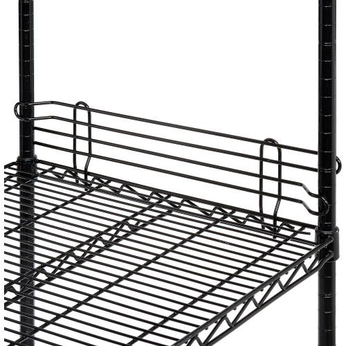 Ledge 24"L x 4"H for Wire Shelves - Black Epoxy