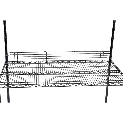 Ledge 36"L x 4"H for Wire Shelves - Black Epoxy