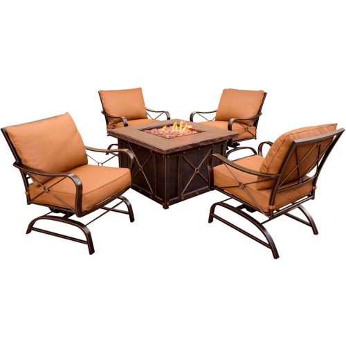 Hanover Summer Night 5-Piece Outdoor Patio Set with Fire Pit