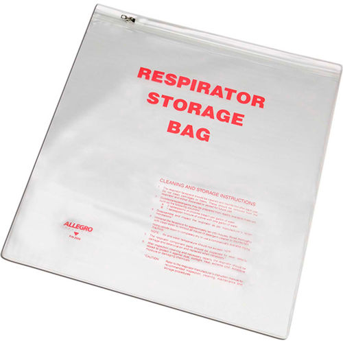 Allegro 2000 Respirator Storage Bag with Zipper, 14&quot; x 16&quot;
