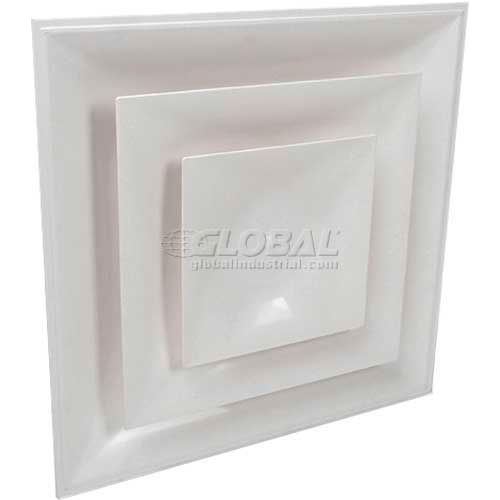 American Louver Stratus Cone Diffuser With 8" Neck, White, STR-C-8W