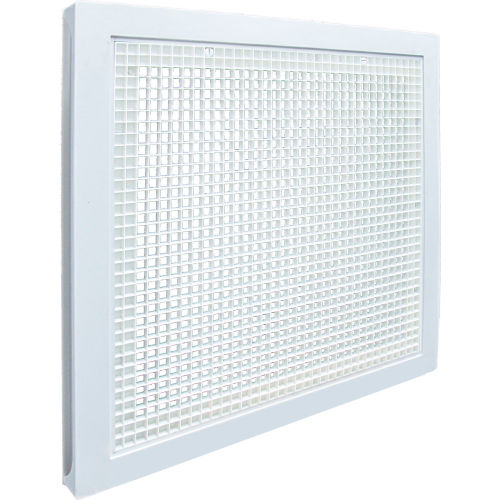 American Louver Stratus Plastic Return Filter Grille, 20&quot; Square Duct, T-grid, White