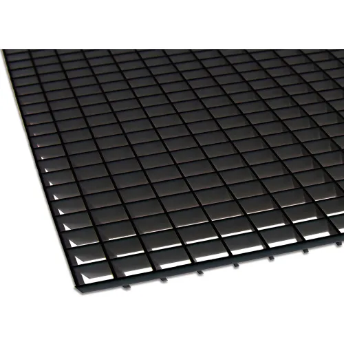 American Louver Eggcrate Panel, Plastic, Black, PK2