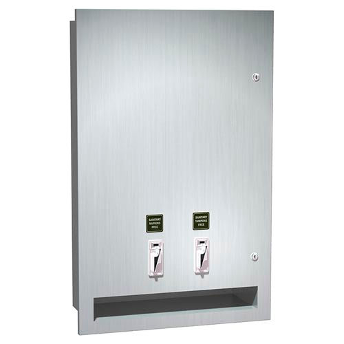 ASI® Recessed Sanitary Napkin and Tampon Dispenser 0468425