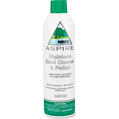 Misty Aspire Stainless Steel Cleaner & Polish, 16 oz. Aerosol Can, 12 Cans - 1038047
