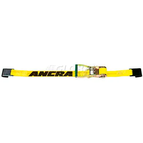 Ancra® 2 x 27' Cargo Ratchet Strap 45982-10 with Long-Wide Ratchet &  40891-18 Flat Hooks