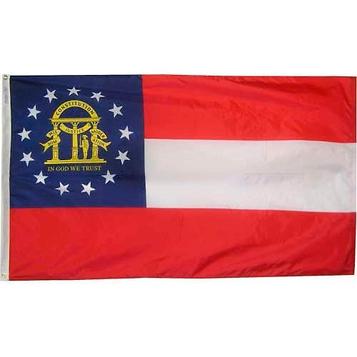 3X5 Ft. 100% Nylon Georgia State Flag