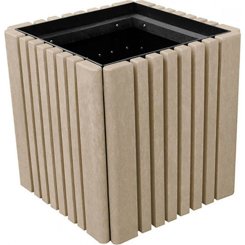 Polly Products 22.5&quot; Cubed Planter Box, Sand