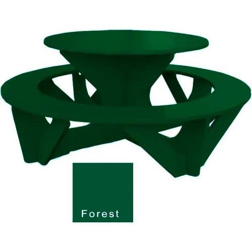 Polly Products Round Activity Picnic Table, Green Top/Green Frame