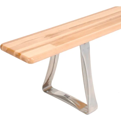 Global Industrial™ Locker Room Bench, Hardwood With Steel Tube