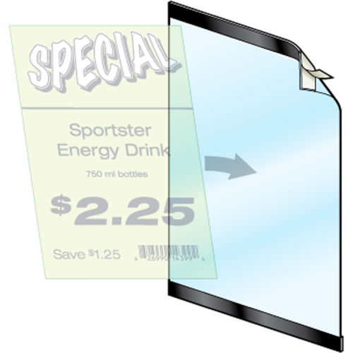 The Global Display Solution Reusable Glass Mount Frame for 8-1/2&quot;W x 11&quot;H Inserts - Pkg Qty 5