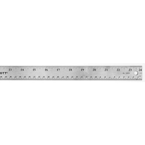 24&quot; Stainless Steel Ruler - Pkg Qty 12