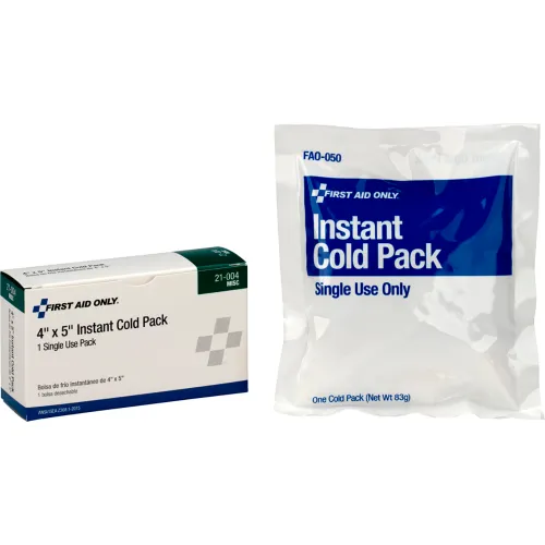 First Aid Only Instant Cold Pack, 4" x 5", 1/Box
