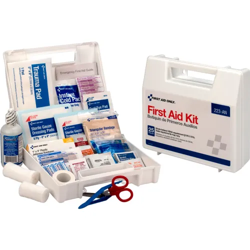 First Aid Only 110 Piece First Aid Bulk Kit, 25 Person, Plastic Case, 1 