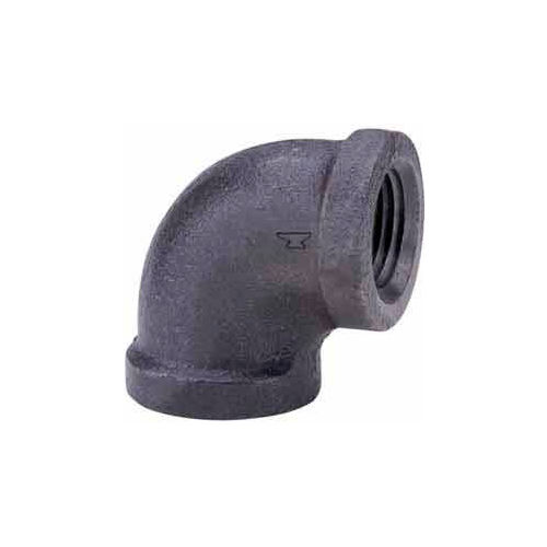 1/2 In. Black Malleable 90 Degree Elbow 150 PSI Lead Free