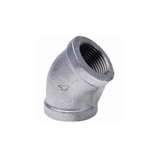 1 In Galvanized Malleable 45 Degree Elbow 150 PSI Lead Free