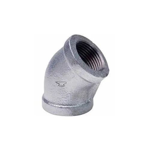 2 In Galvanized Malleable 45 Degree Elbow 150 PSI Lead Free