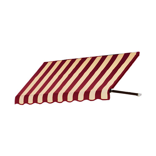 Awntech CR34-4BT, Window/Entry Awning 4' 4-1/2"W x 4'D x 3' 8"H Burgundy/Tan