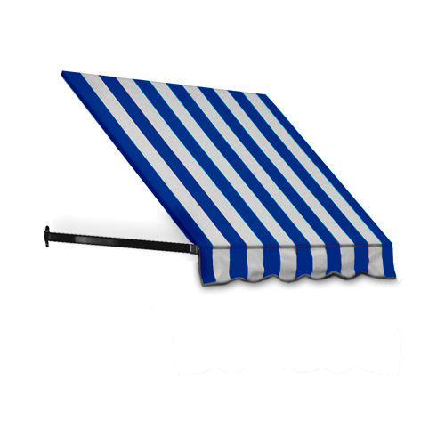 Awntech CR34-5BBW, Window/Entry Awning 5' 4 -1/2&quot;W x 4'D x 3' 8&quot;H Bright Blue/White